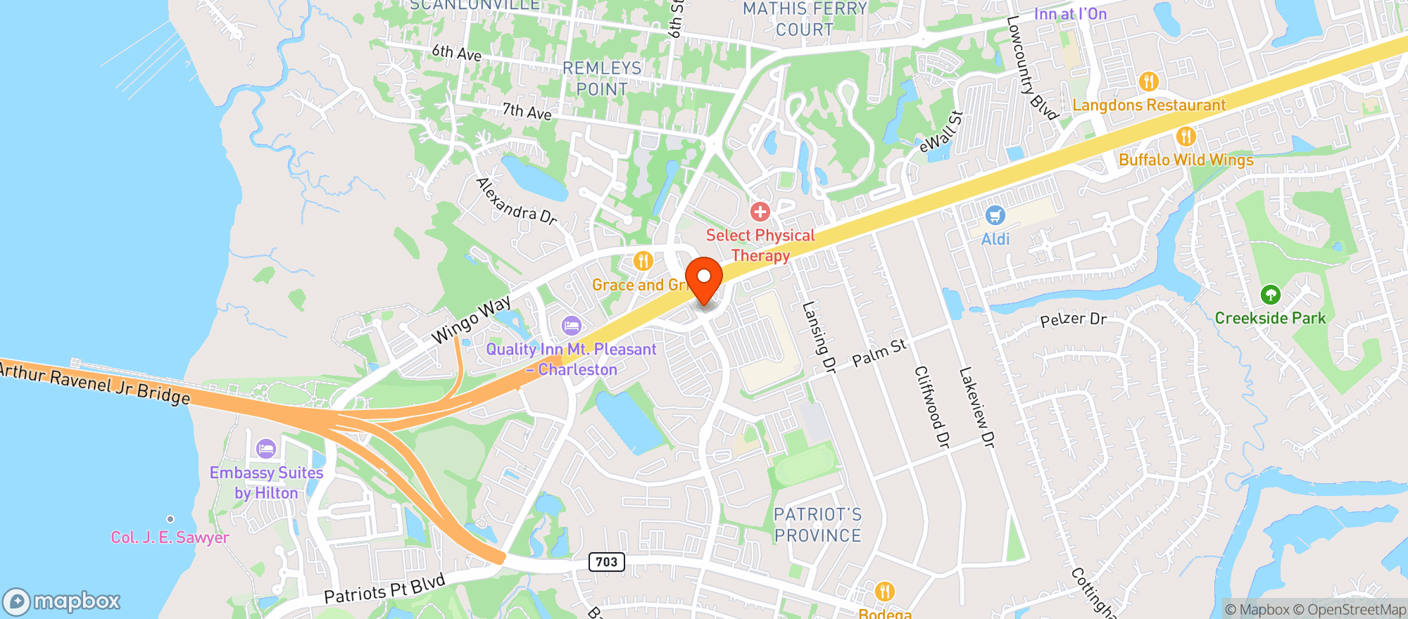 Map showing Whole Foods-MtP