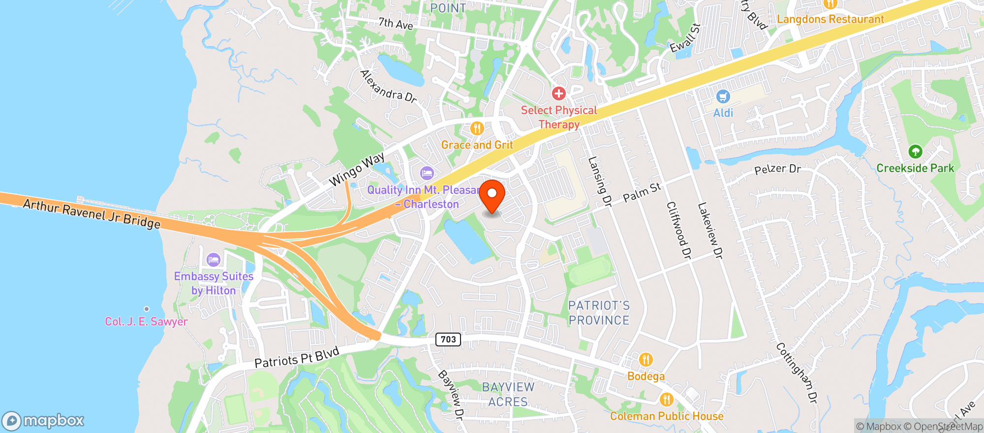 Map showing Harris Teeter