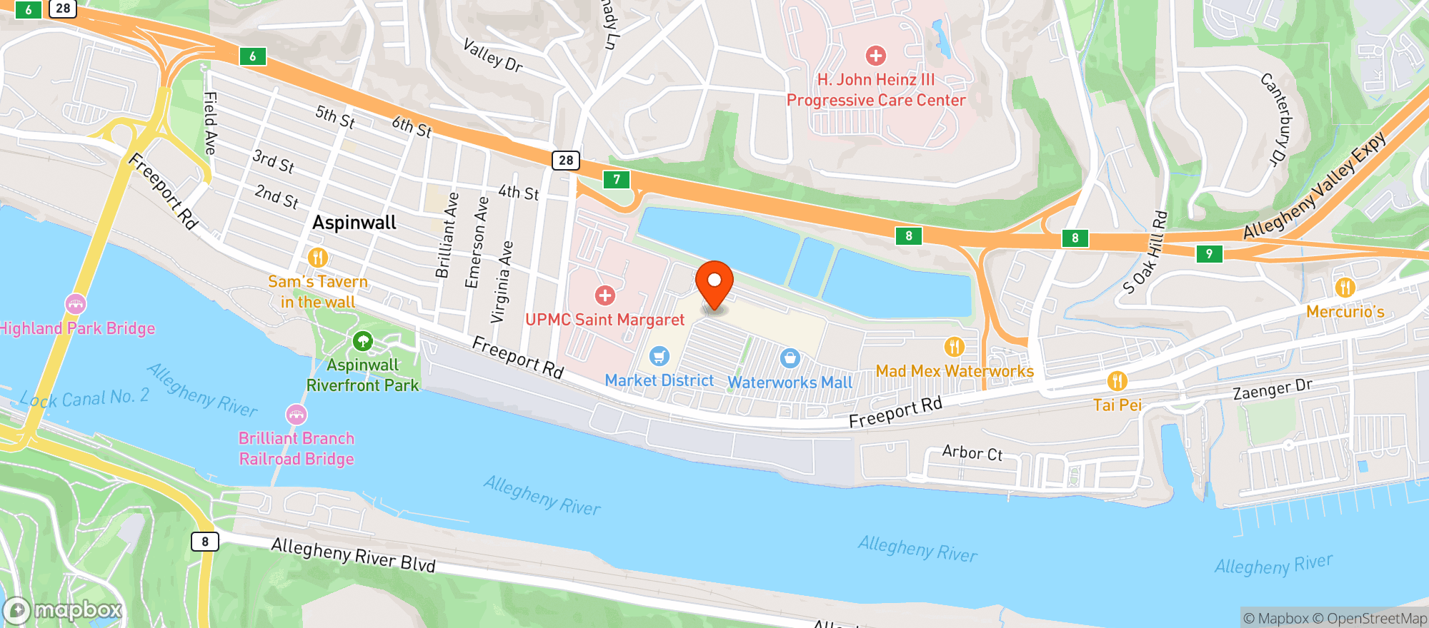 Map showing Gnc