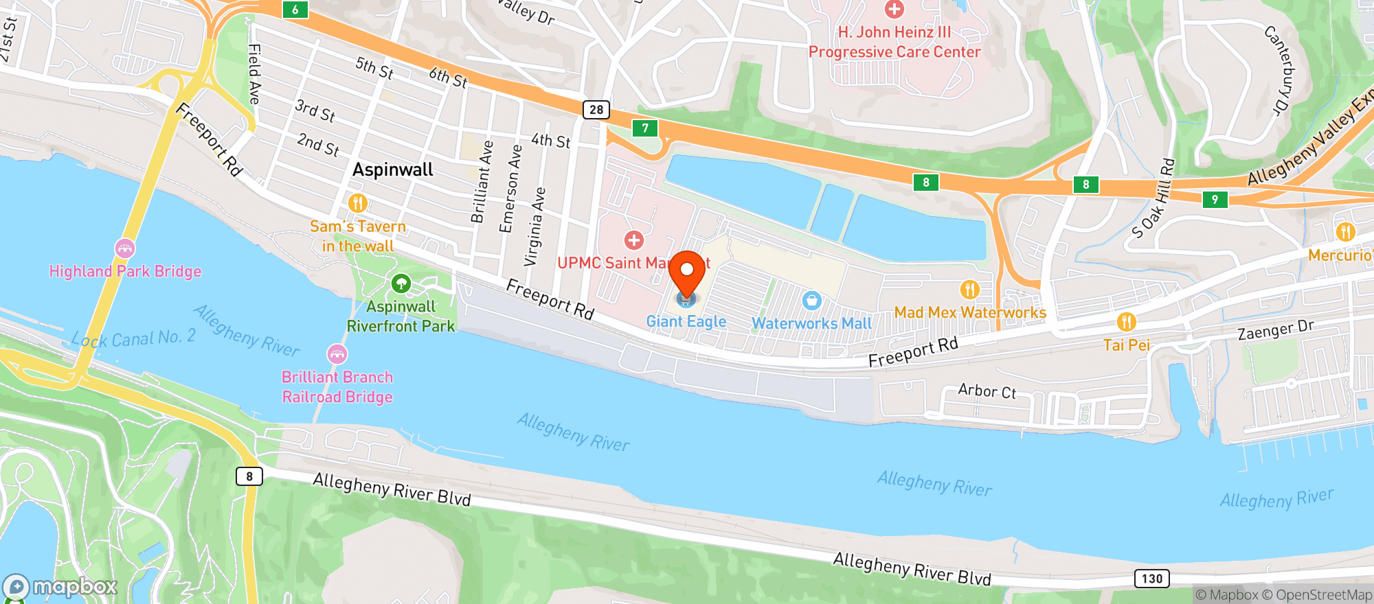 Map showing GIANT EAGLE