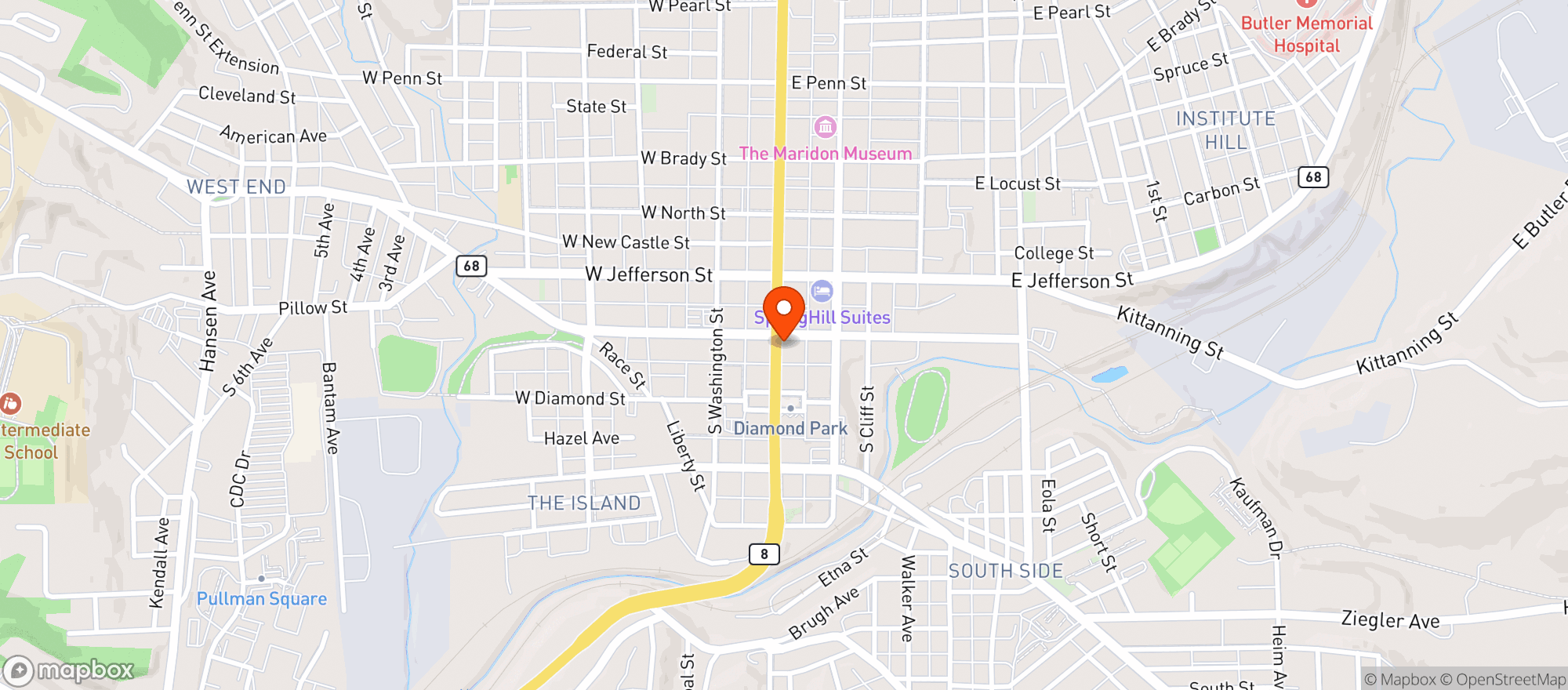 Map showing Dewalt Health Foods