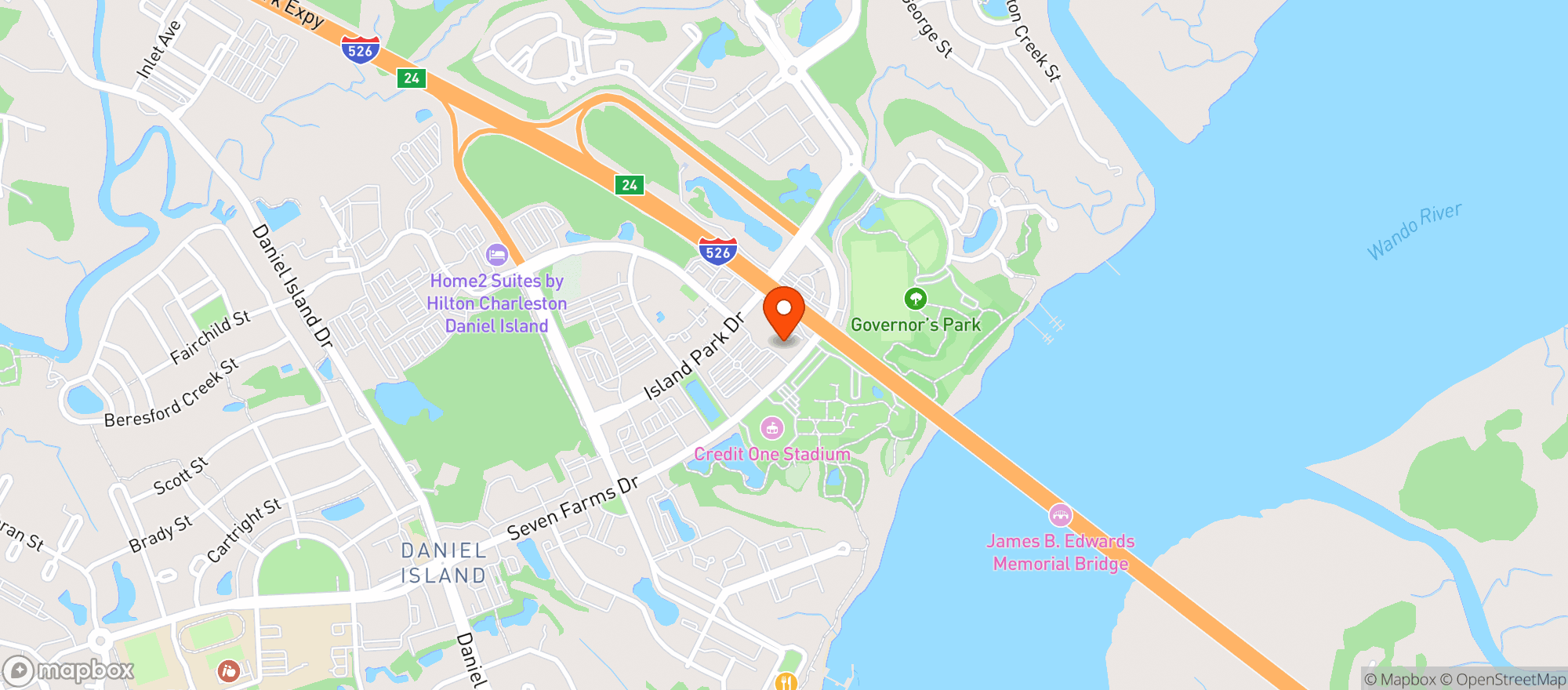 Map showing Publix