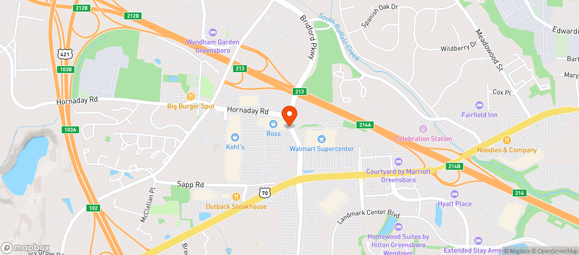 Map showing Gnc