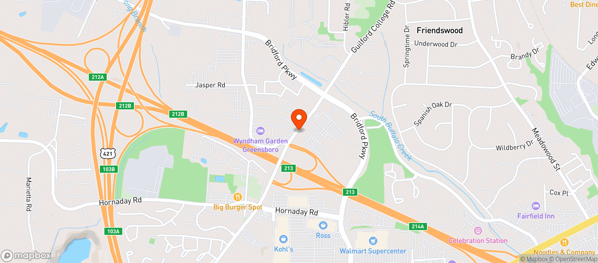 Map showing CIRCLE K #2708880