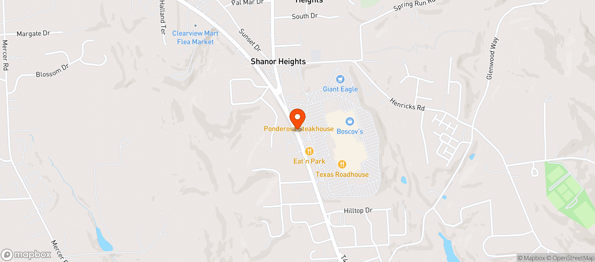 Map showing Giant Eagle