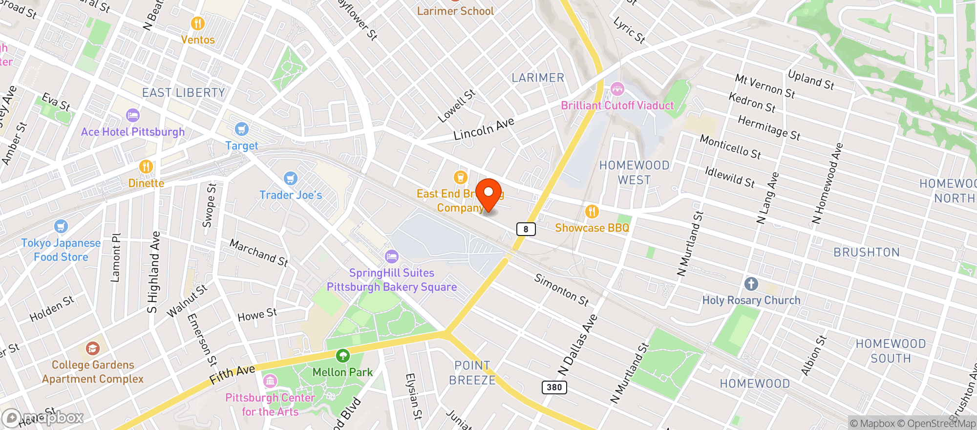 Map showing Gopuff #371