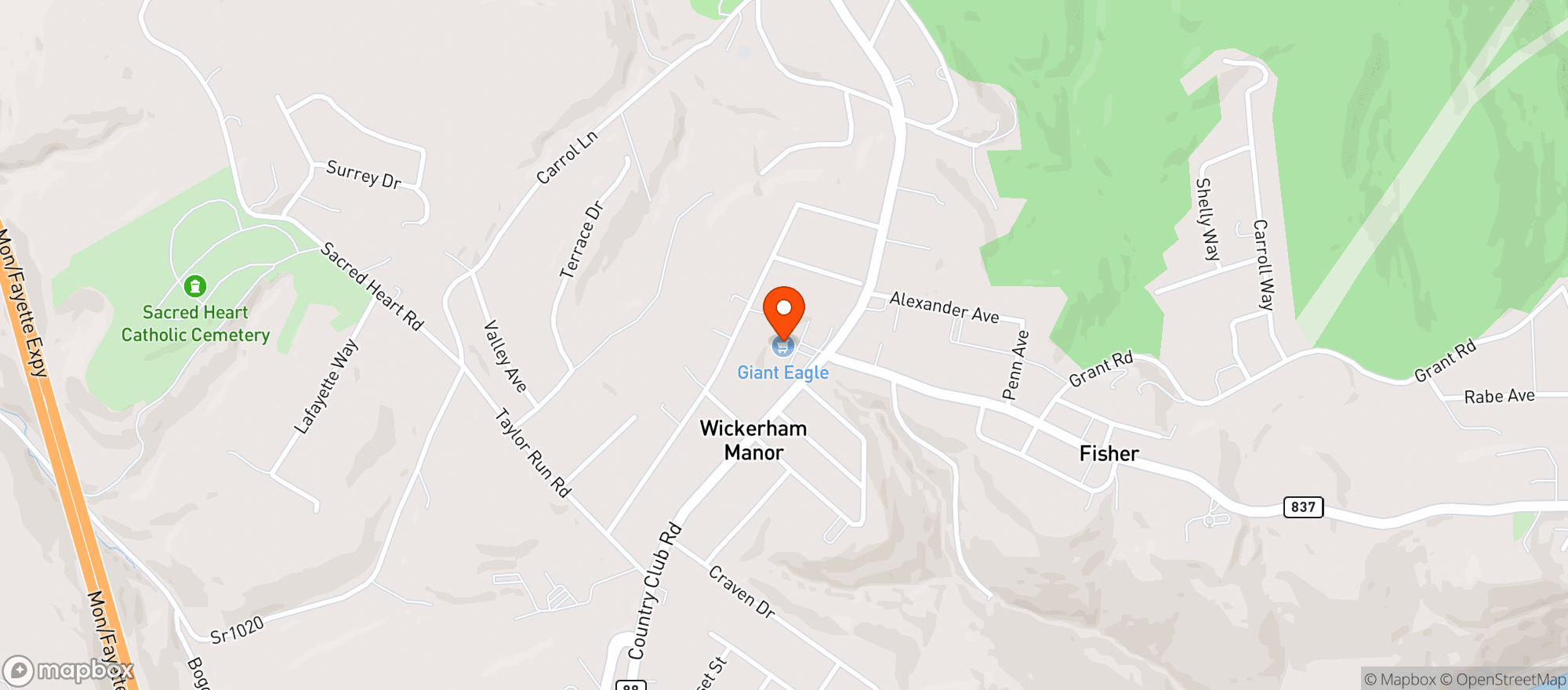 Map showing Giant Eagle #12