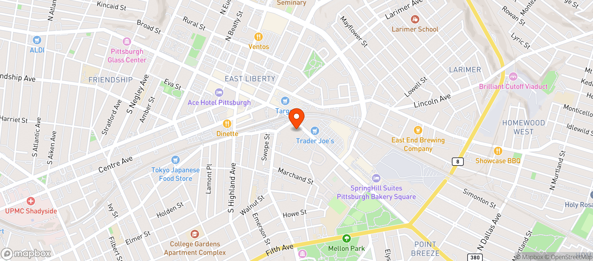 Map showing Market District #97