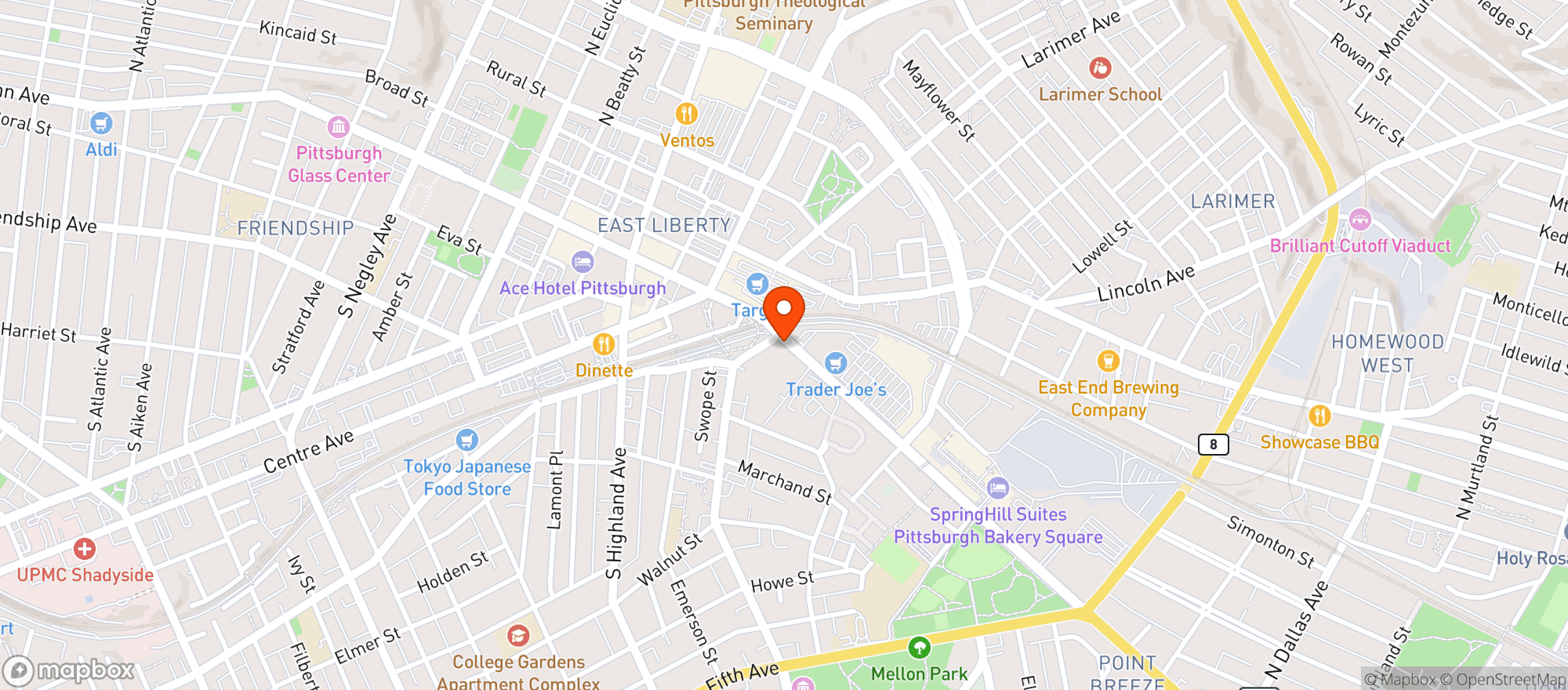 Map showing Market District - 0097 - Pittsburg-Penn Ave