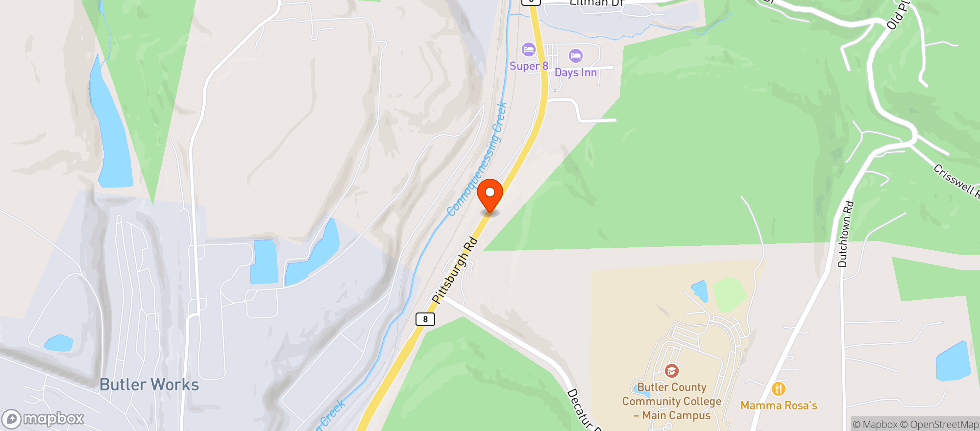 Map showing Drive Thru Beverages