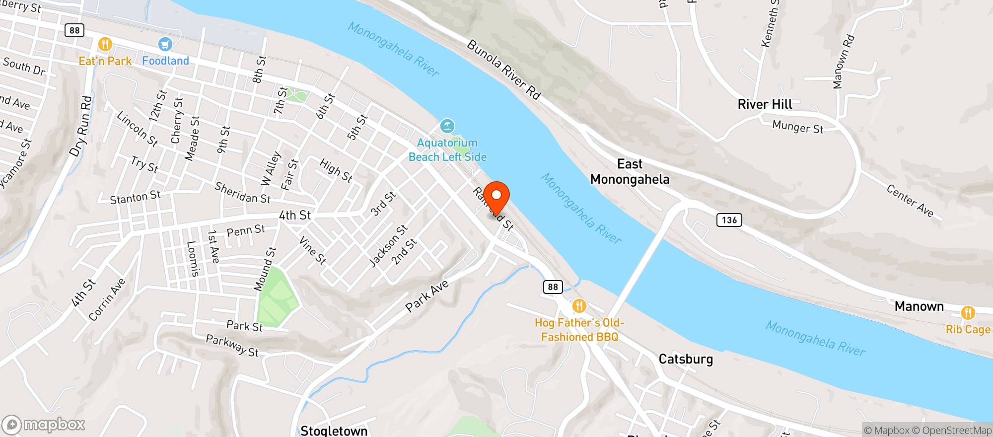Map showing Cox Dist