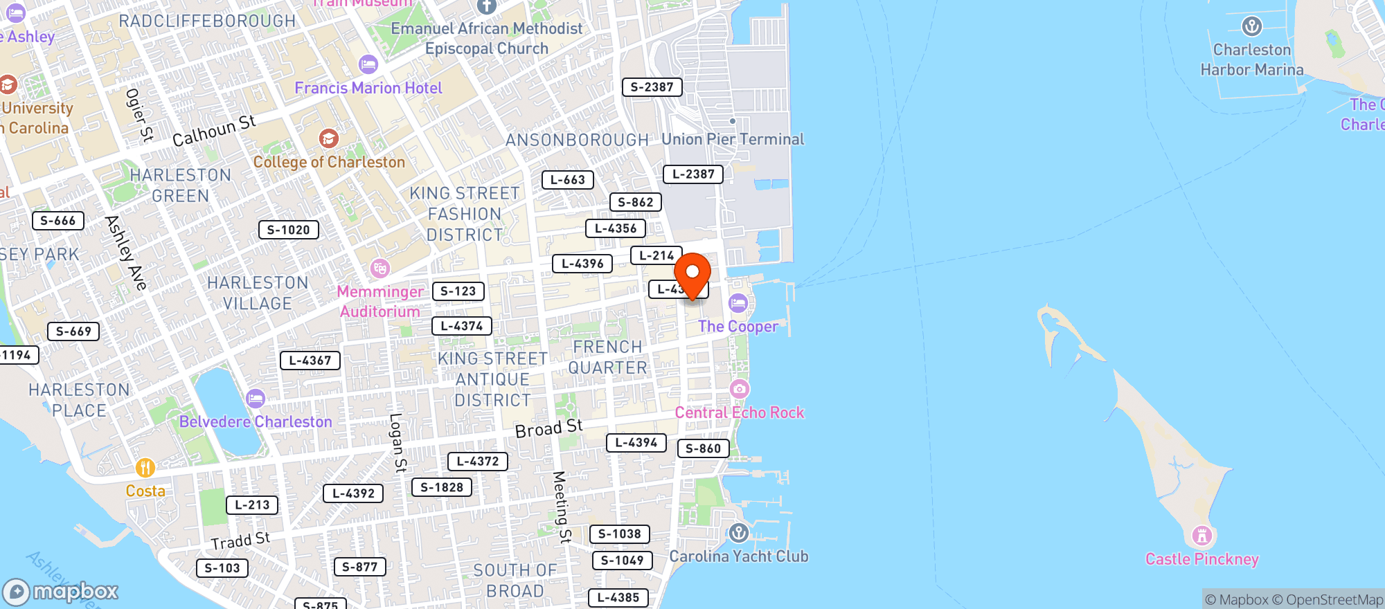 Map showing Slightly North Of Broad