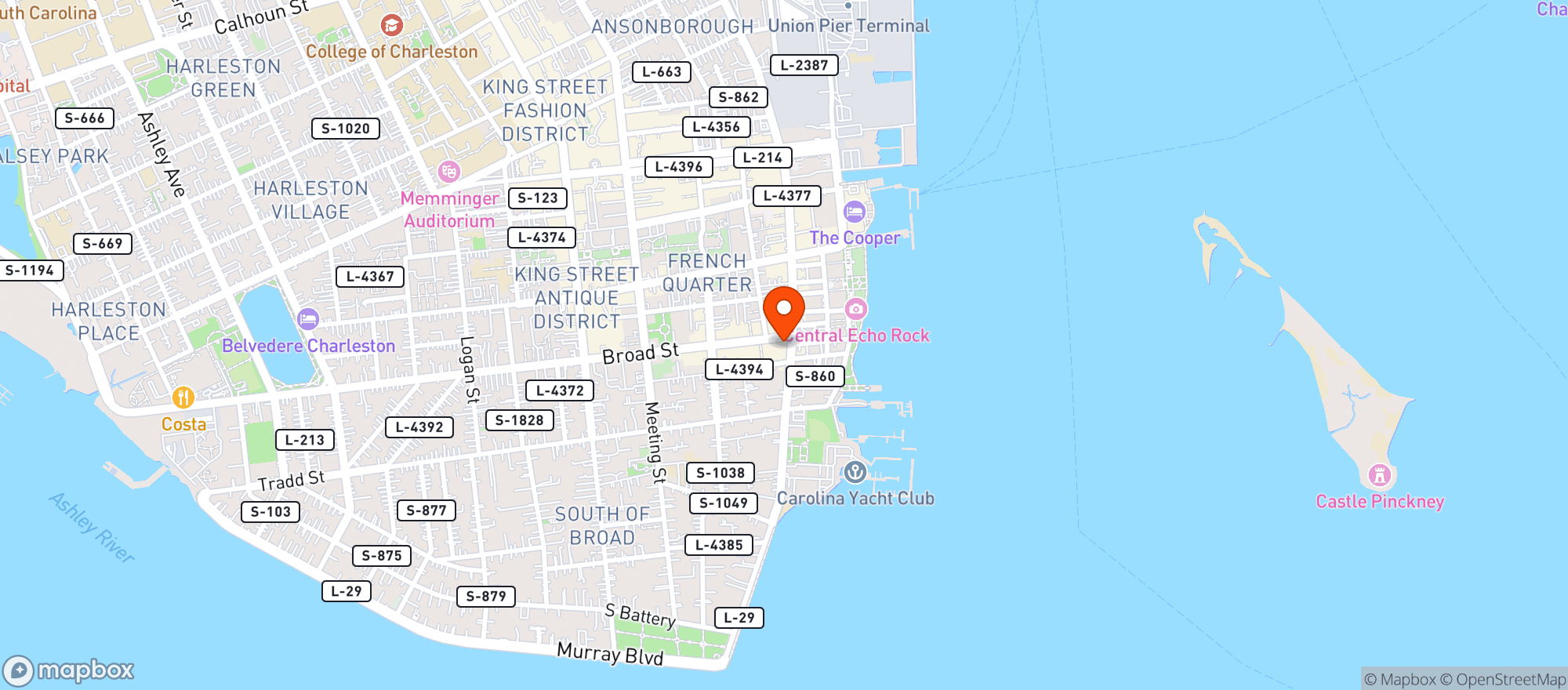 Map showing Brasserie La Banque
