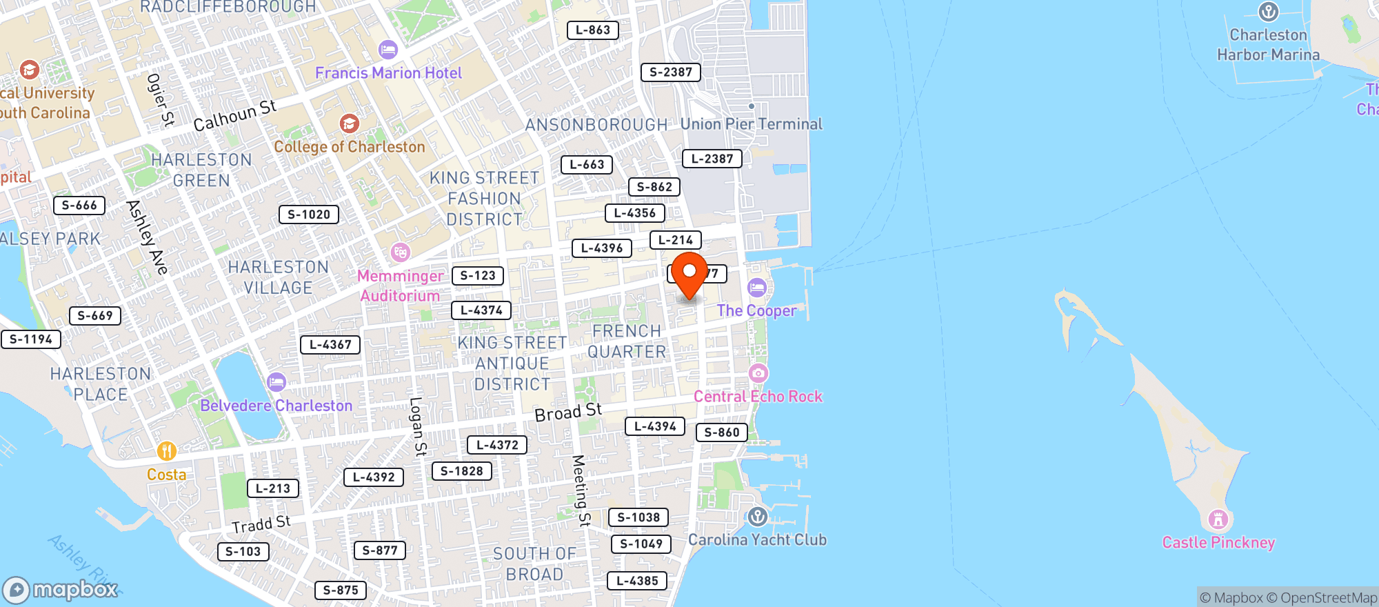Map showing Magnolias