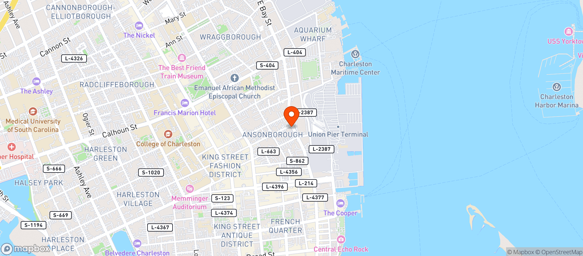 Map showing 167 Raw Sushi Bar