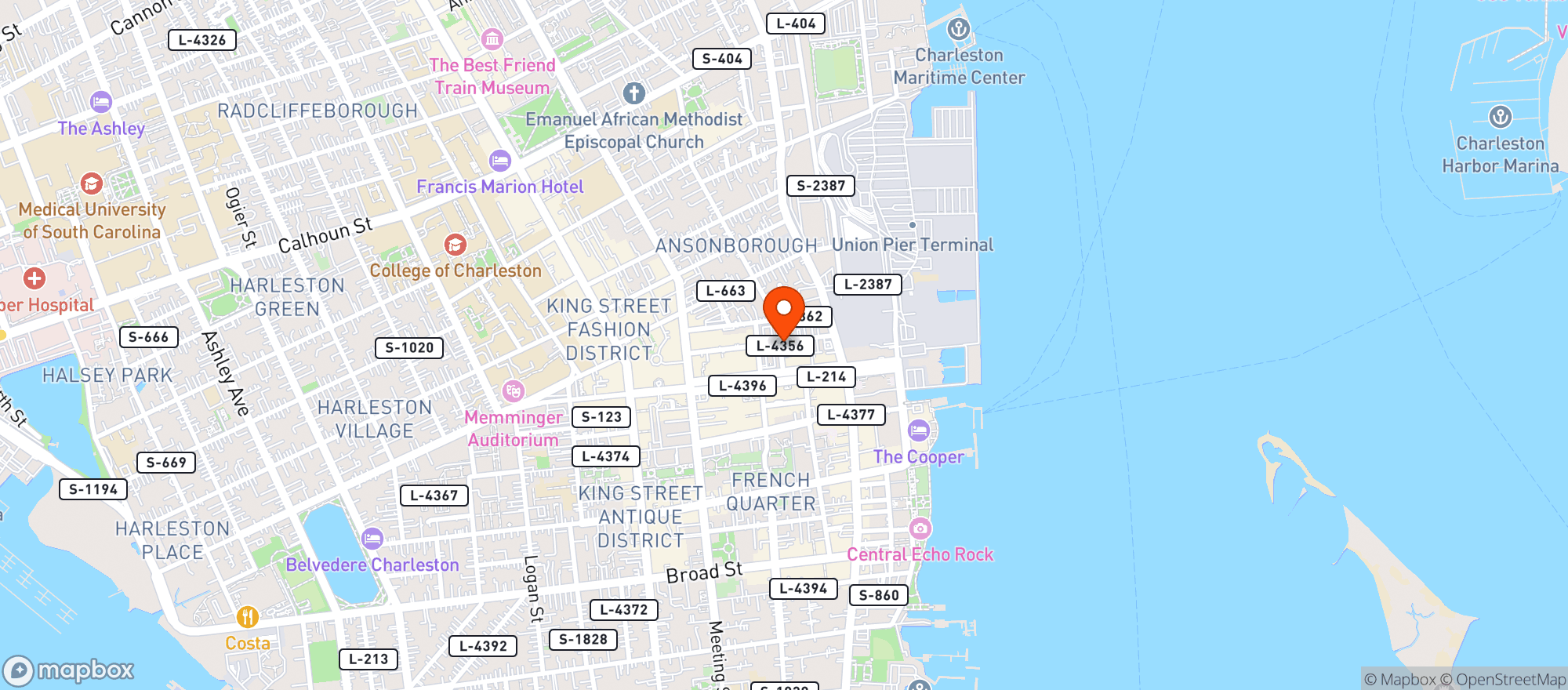 Map showing Anson Restaurant