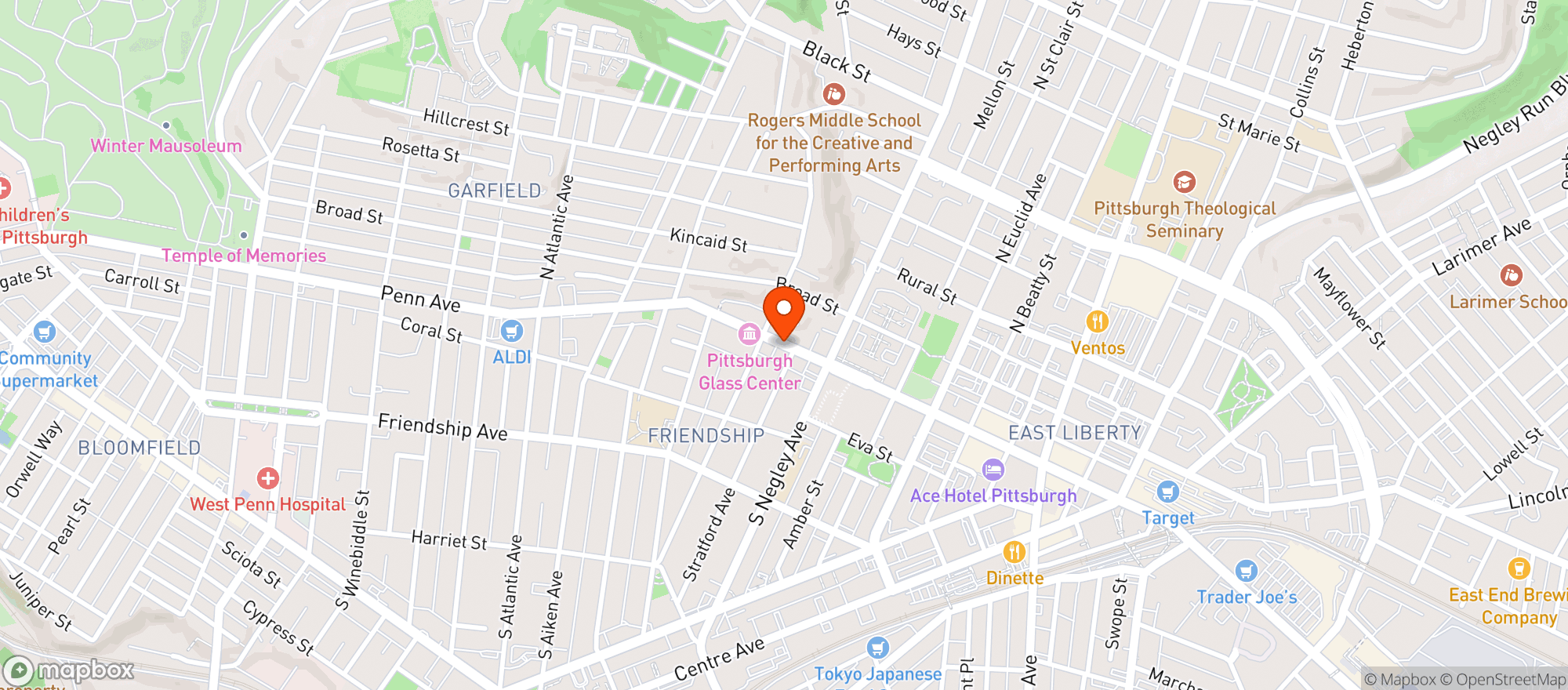 Map showing Pistella Beer Distributor