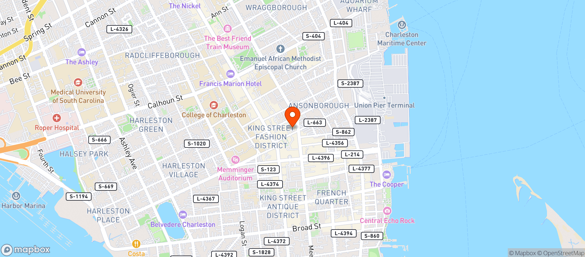 Map showing Ryder Hotel