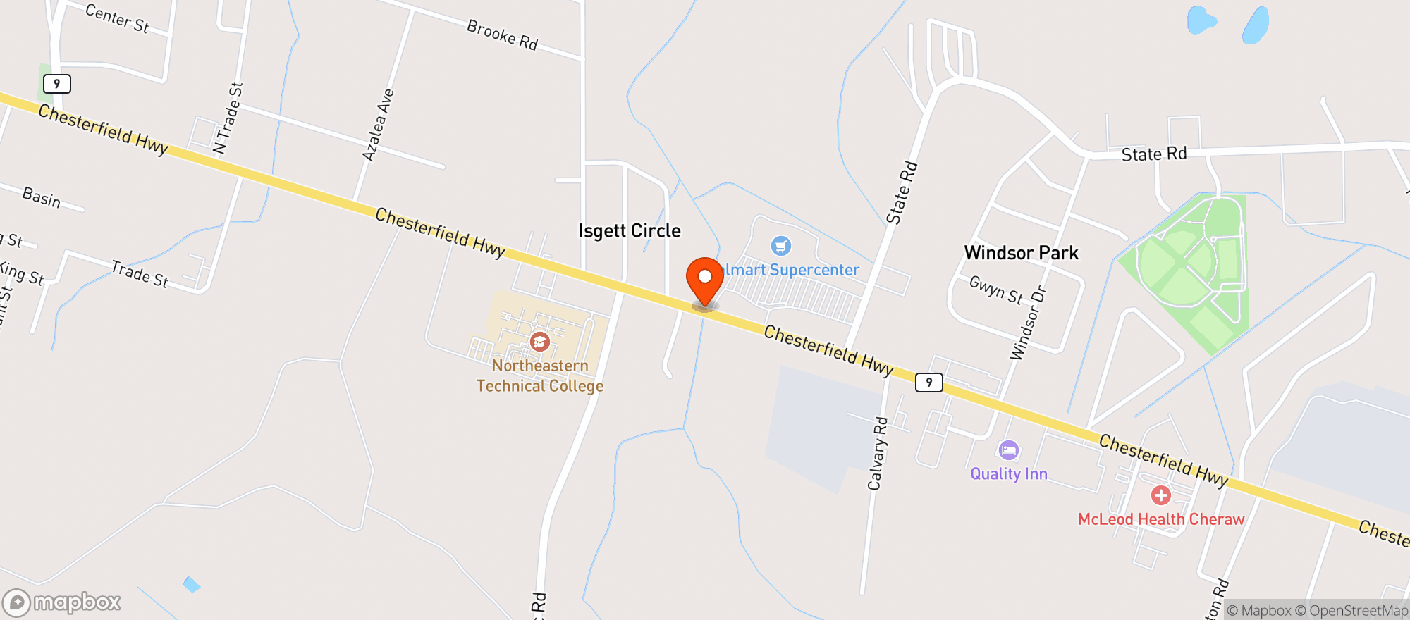 Map showing Walmart Supercenter