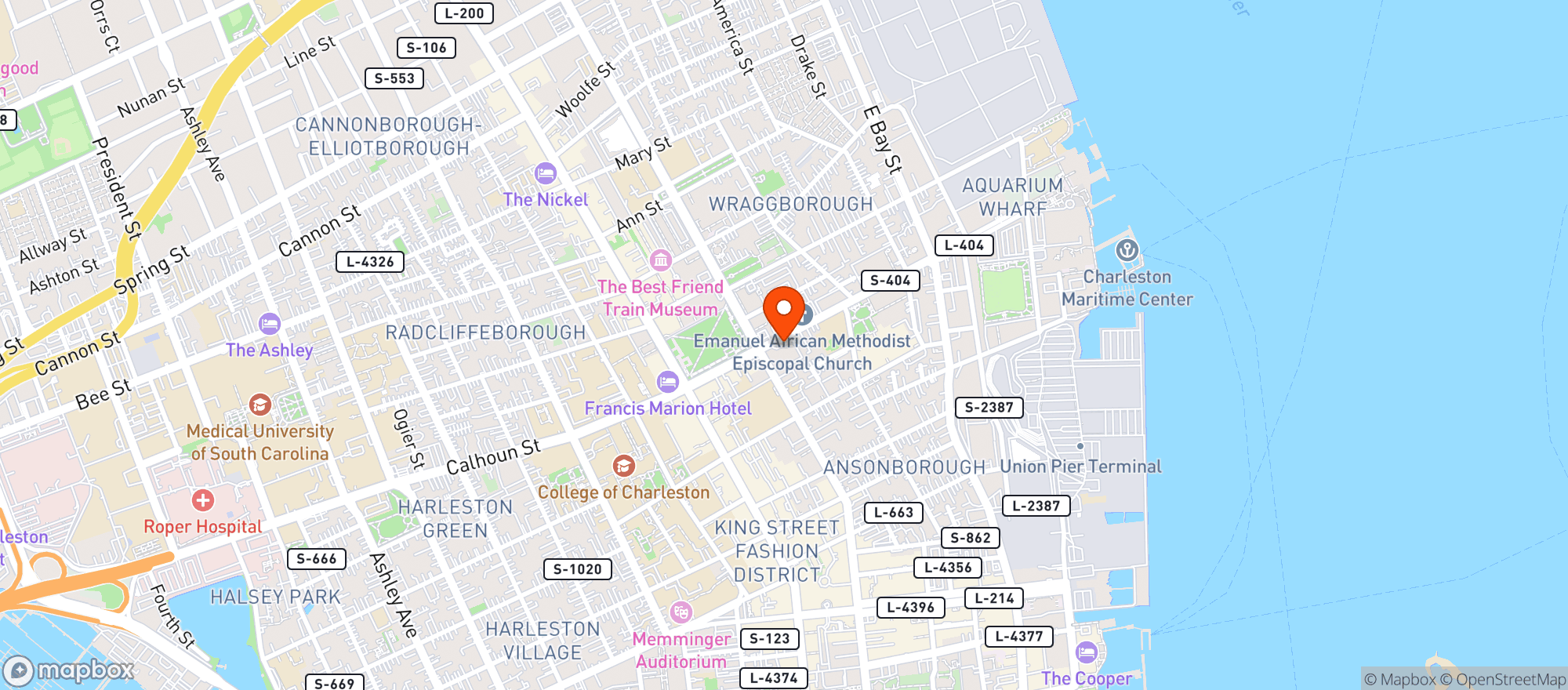Map showing Courtyard By Marriott