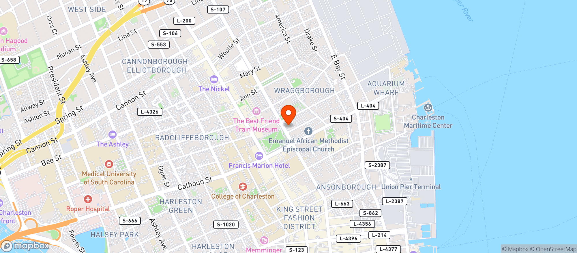 Map showing Citrus Club