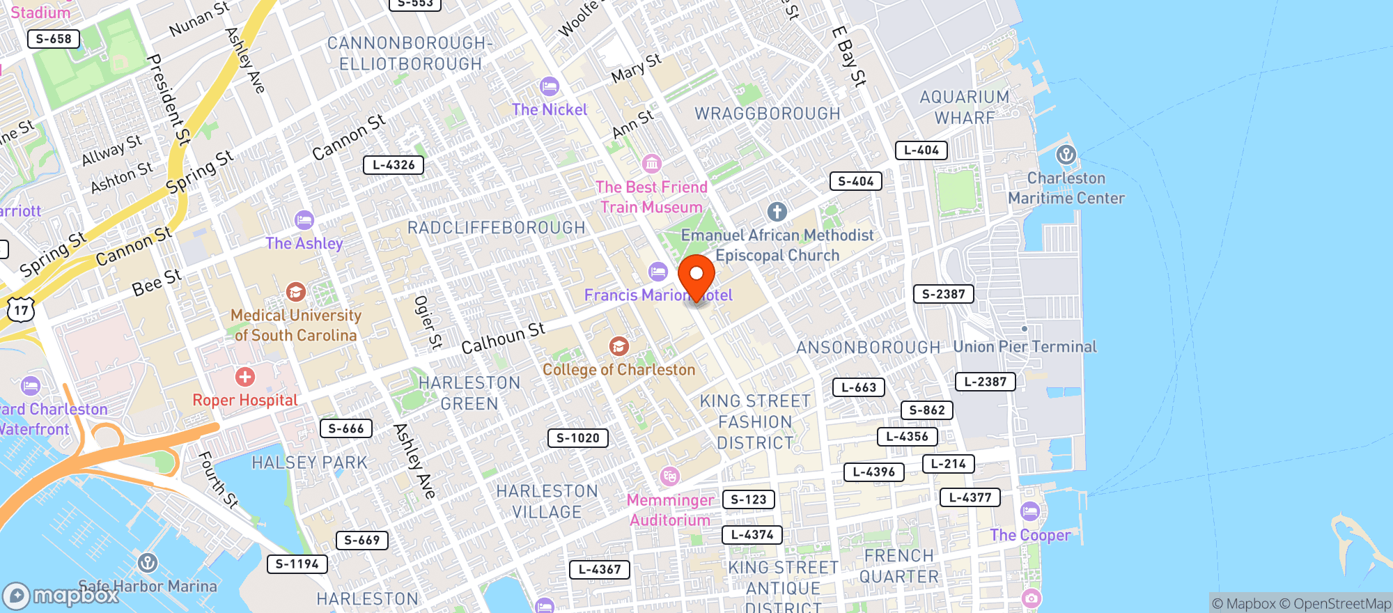 Map showing King Street Station