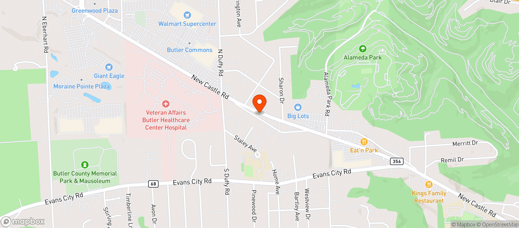 Map showing Bills Beer Barn