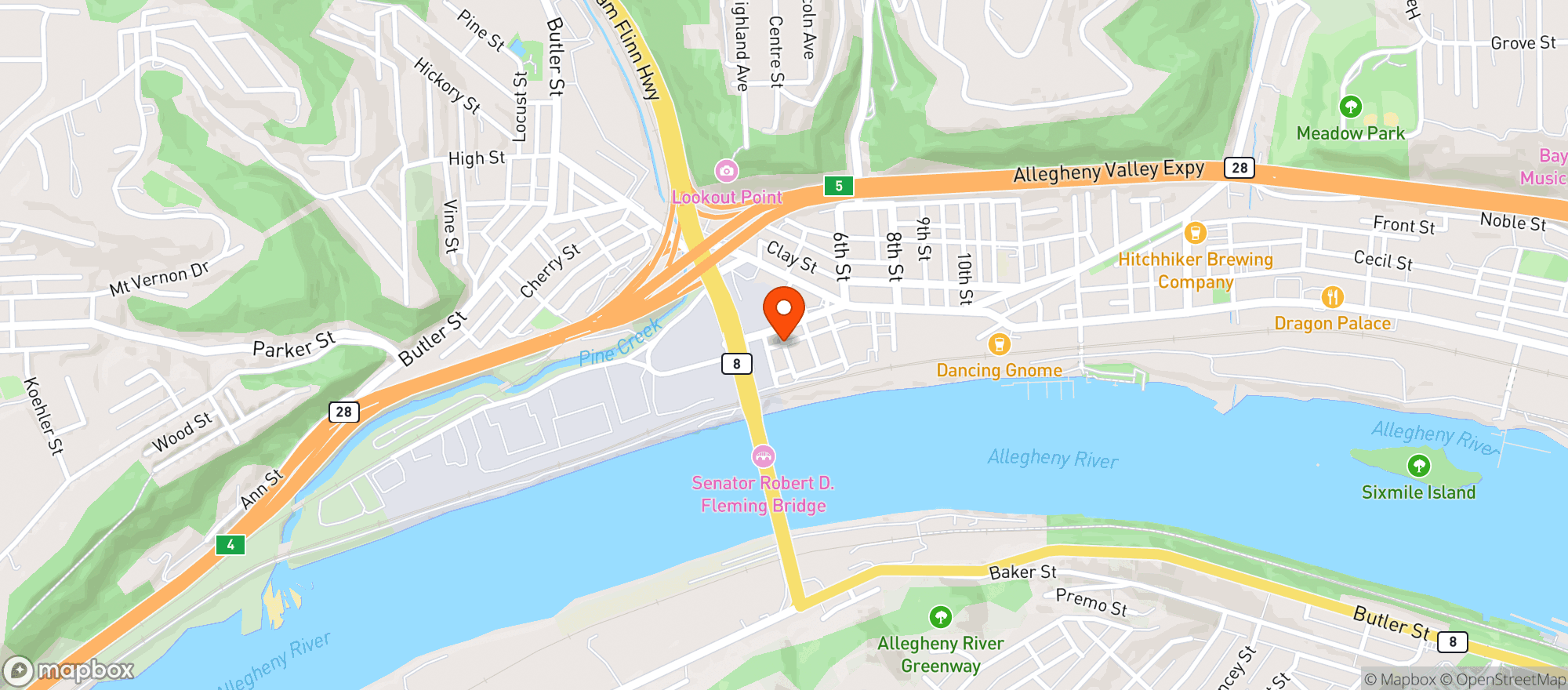 Map showing Brookline Dist. Co.