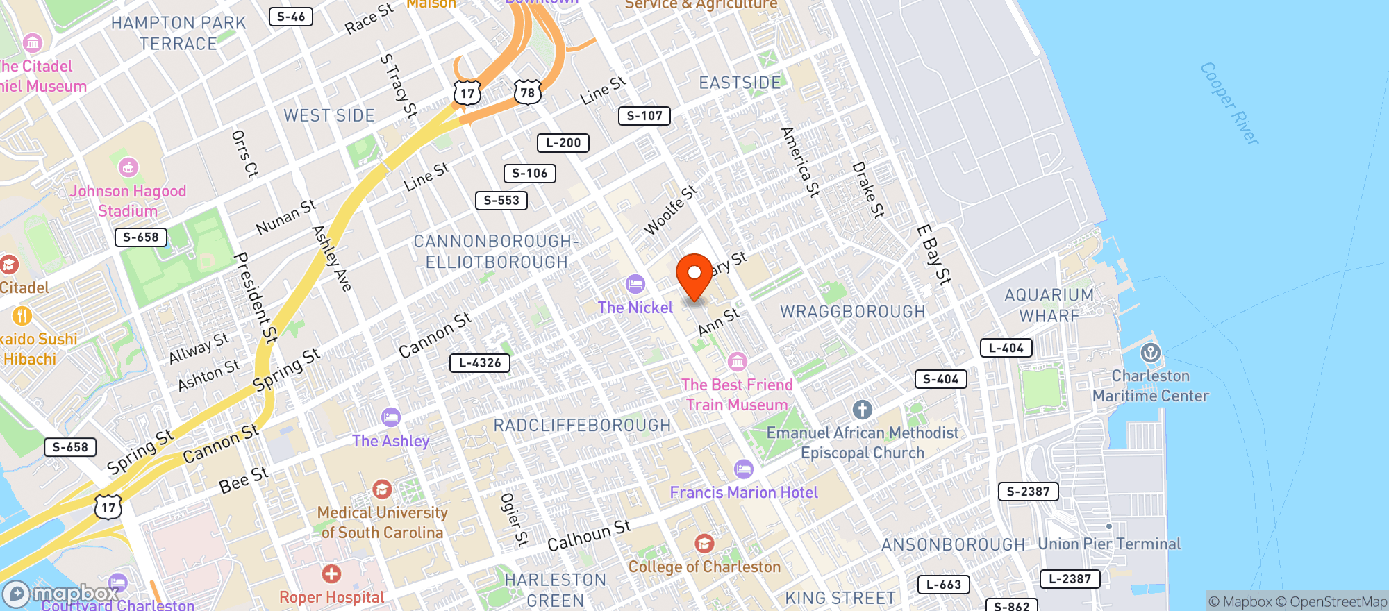 Map showing Music Farm