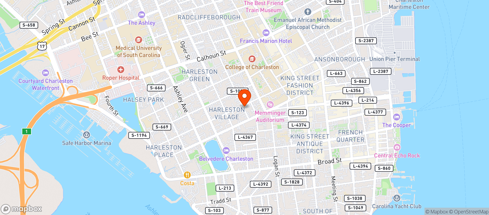 Map showing Xpress Mart #2 (chs)