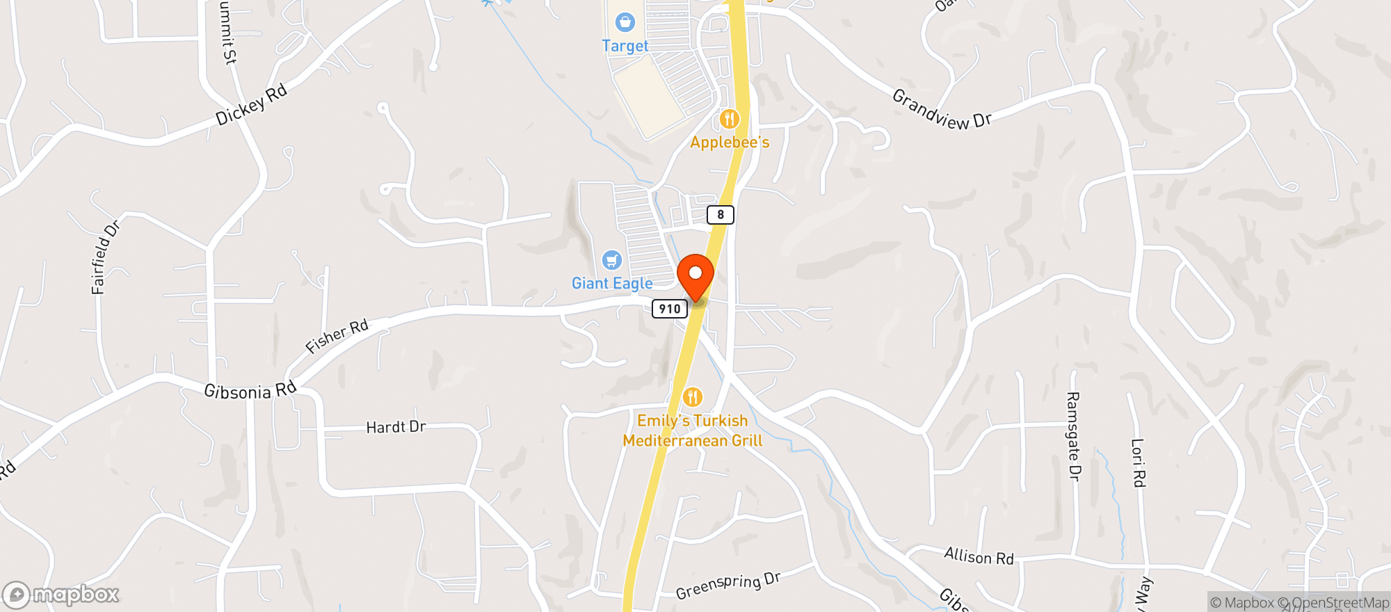 Map showing Giant Eagle Cafe