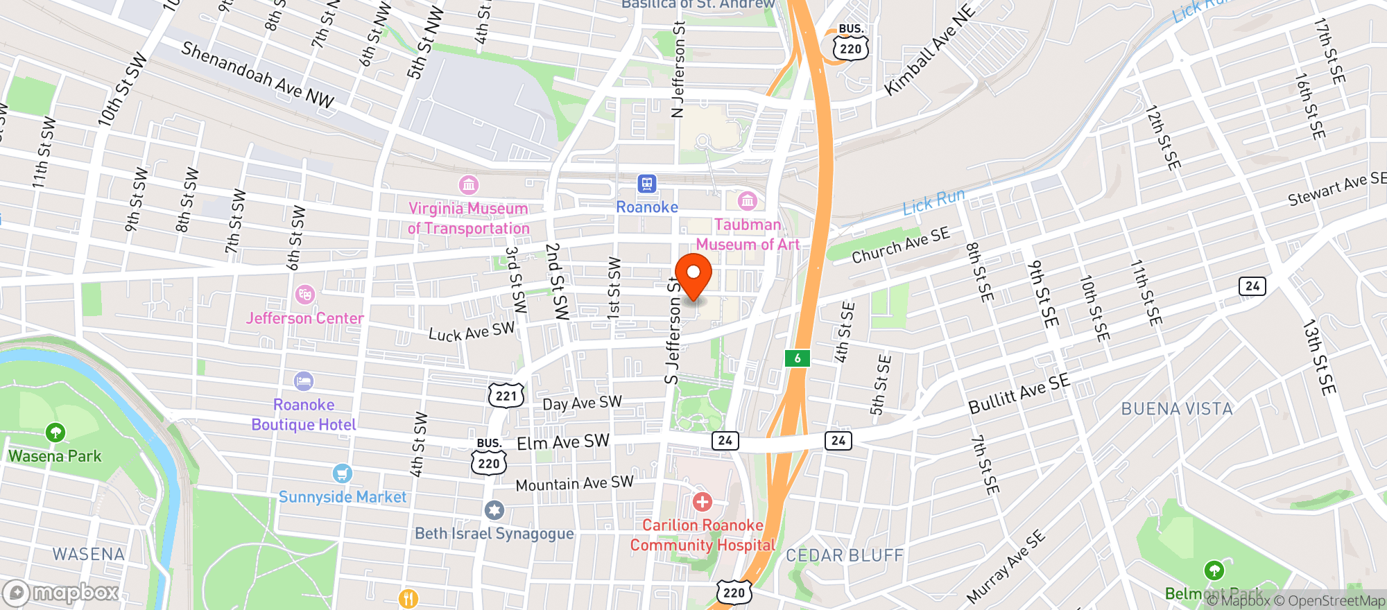 Map showing Stock
