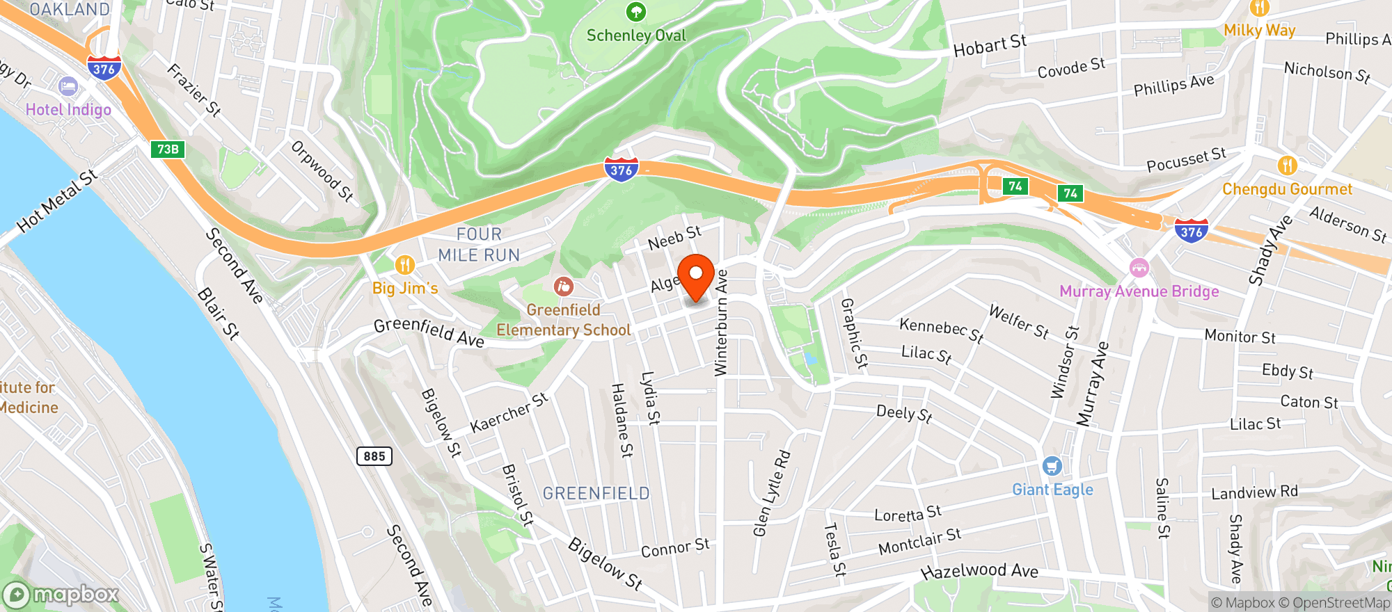 Map showing Houghs