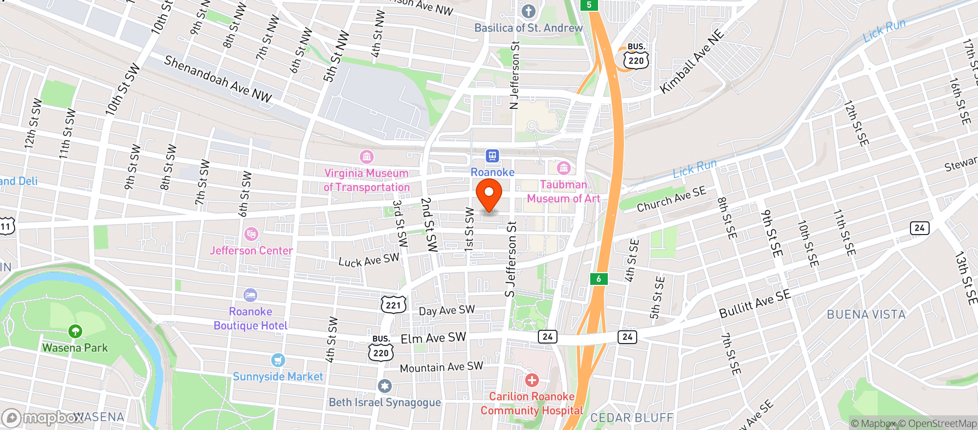 Map showing The Spot On Kirk