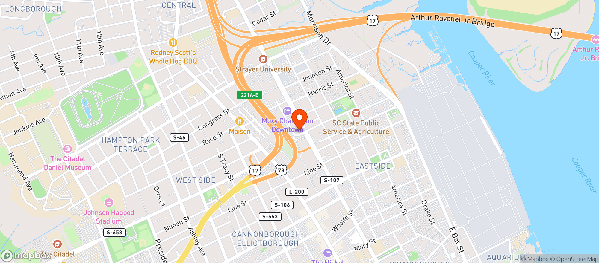 Map showing Palace Hotel