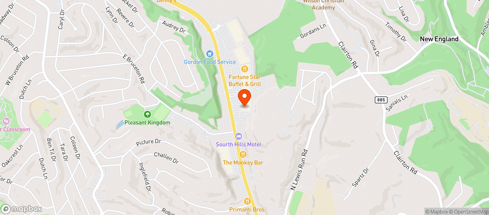 Map showing Fresh Thyme