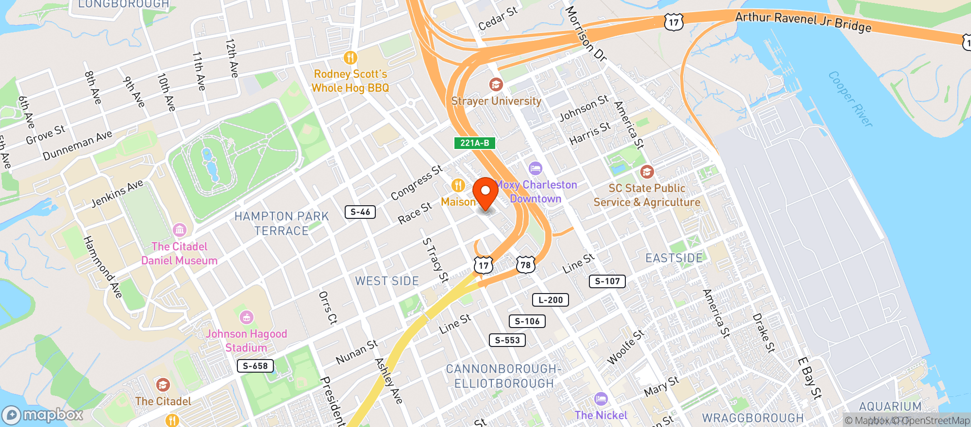 Map showing Weltons Fine Foods