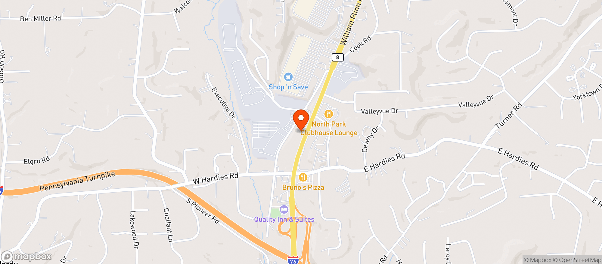 Map showing Joes Beer Of Richland Twp