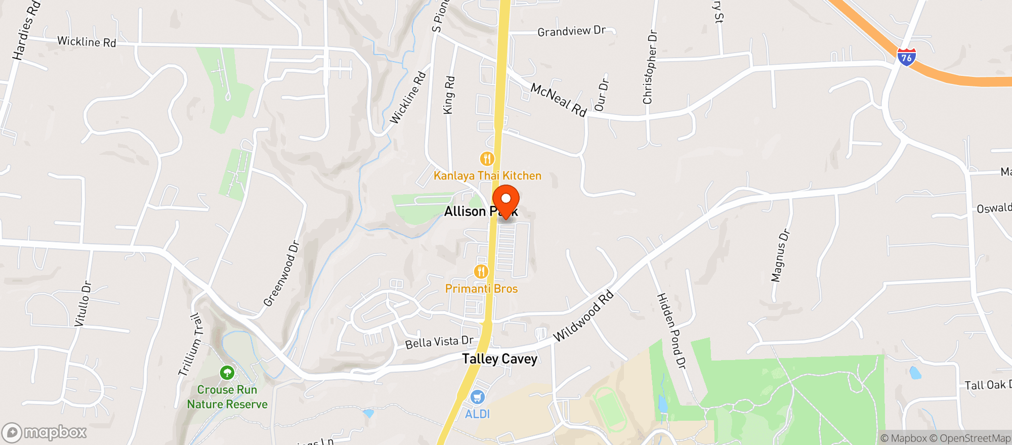 Map showing HAMPTON BEER OUTLET