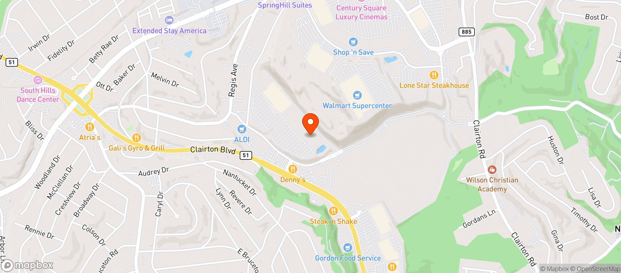 Map showing GIANT EAGLE