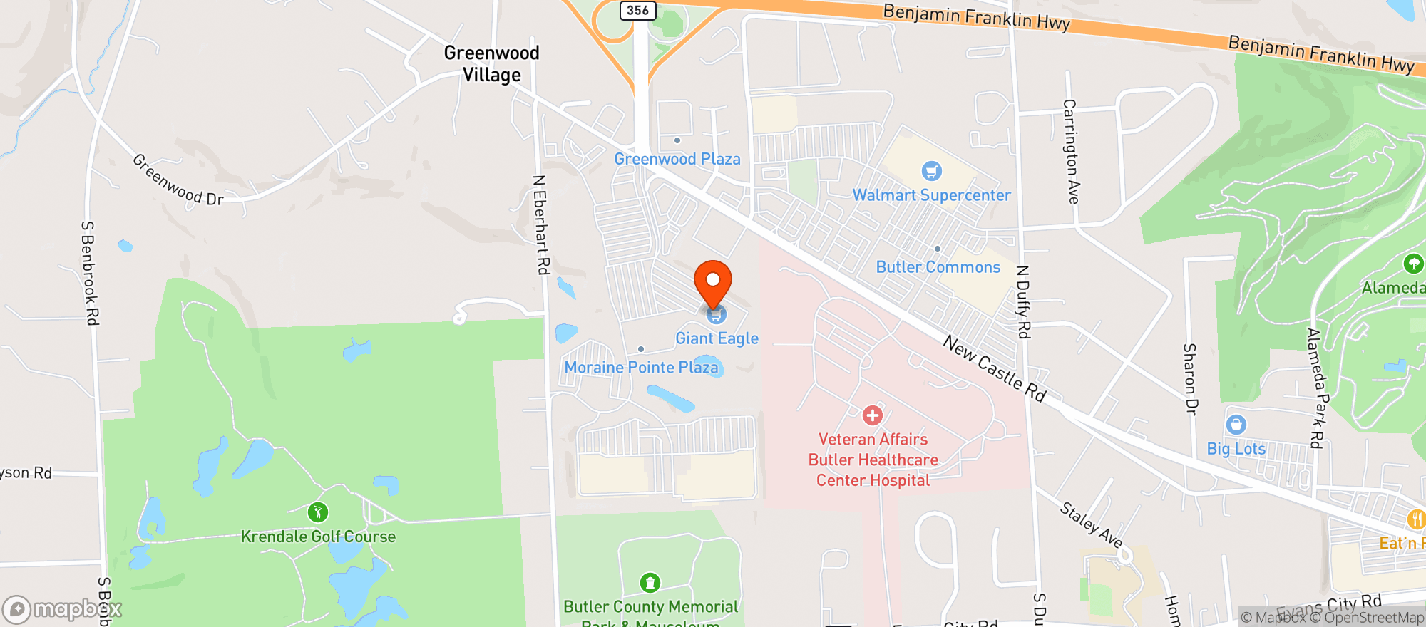 Map showing Giant Eagle