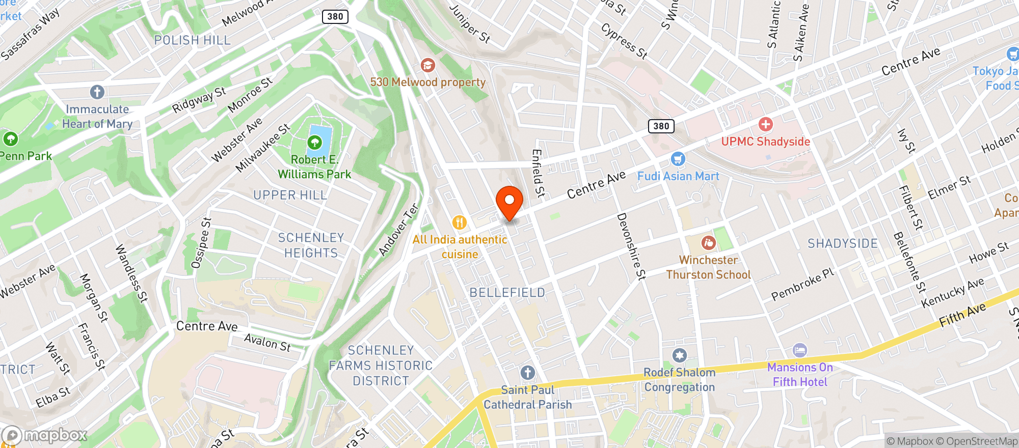 Map showing Wild Side