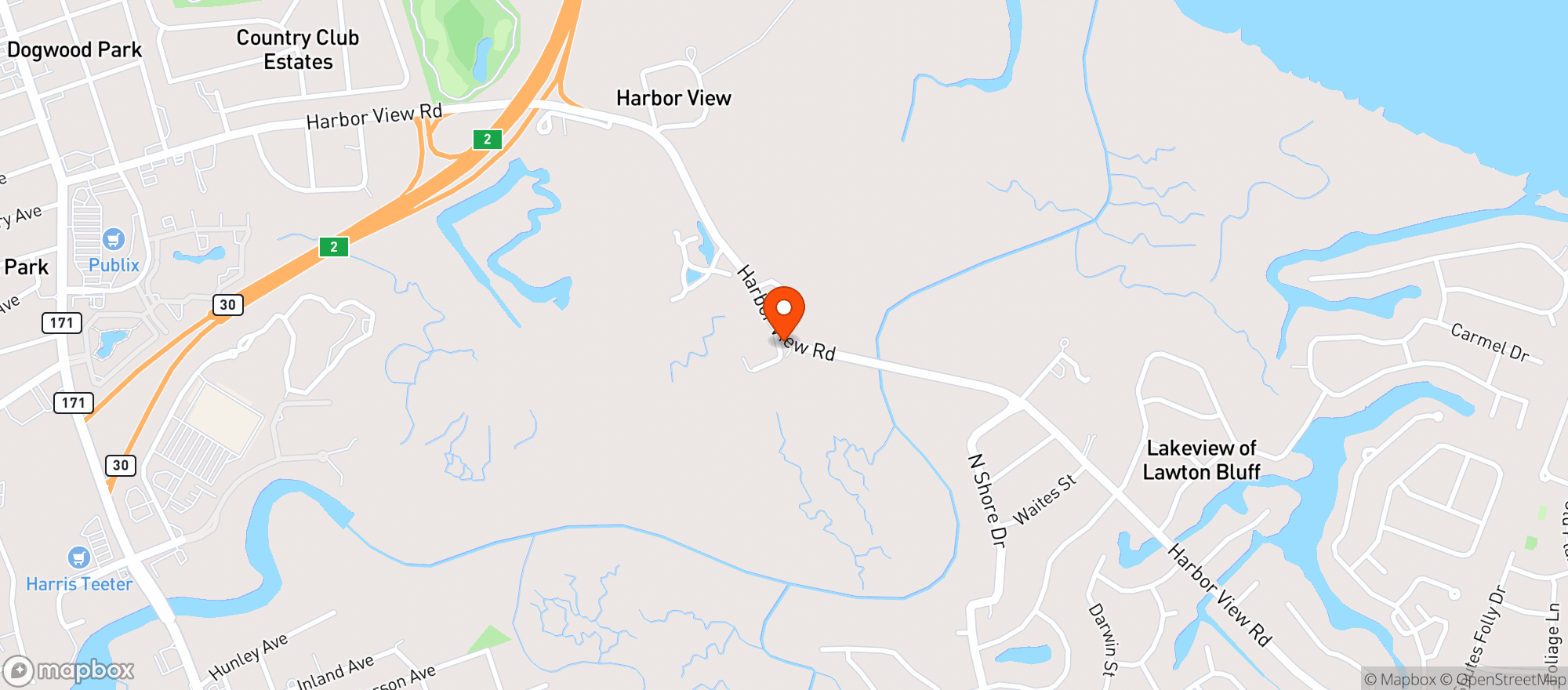 Map showing Ellis Creek Fish Camp 