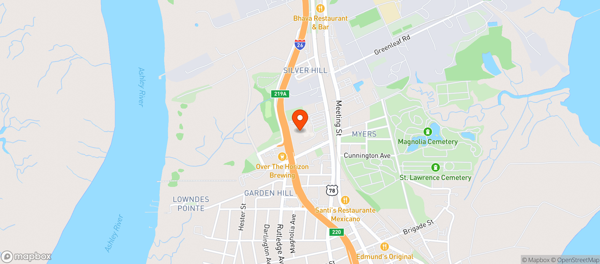 Map showing Edmund's Oast Brewing