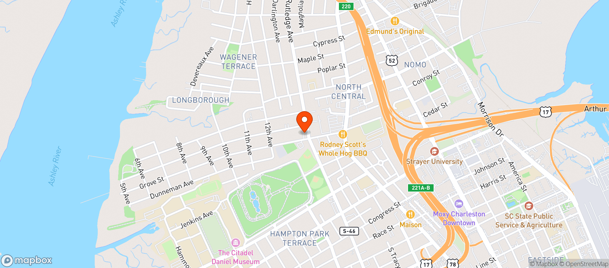 Map showing Rutledge Market