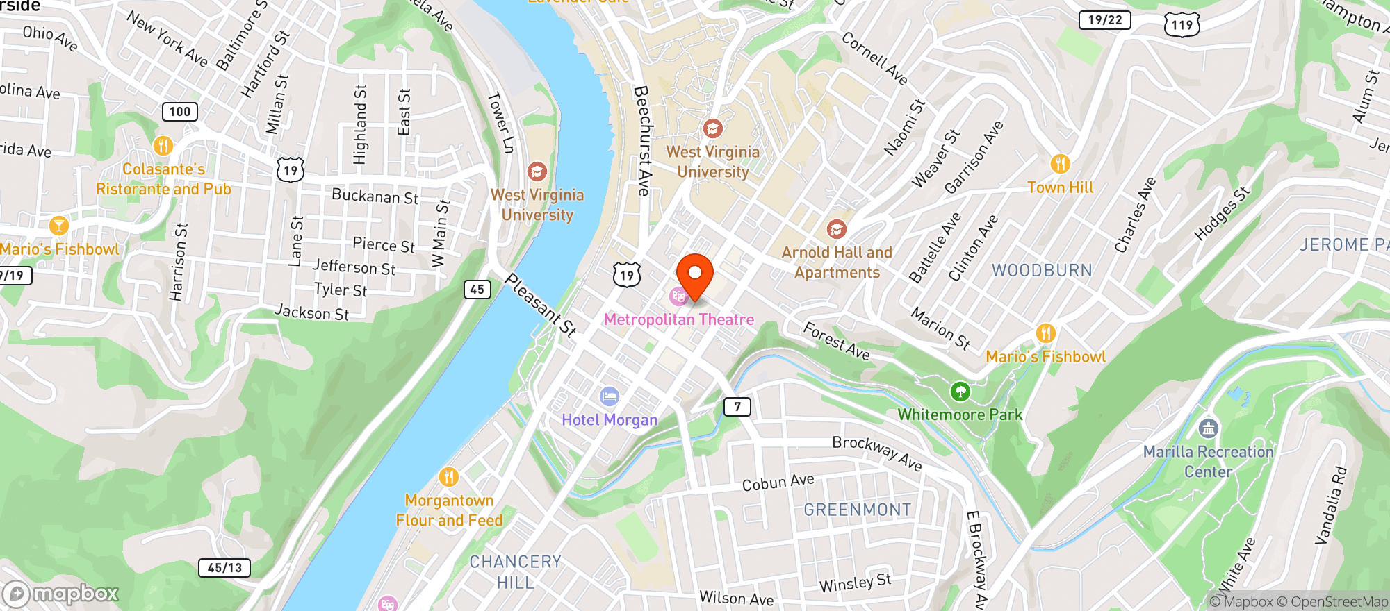 Map showing Gibbies Pub
