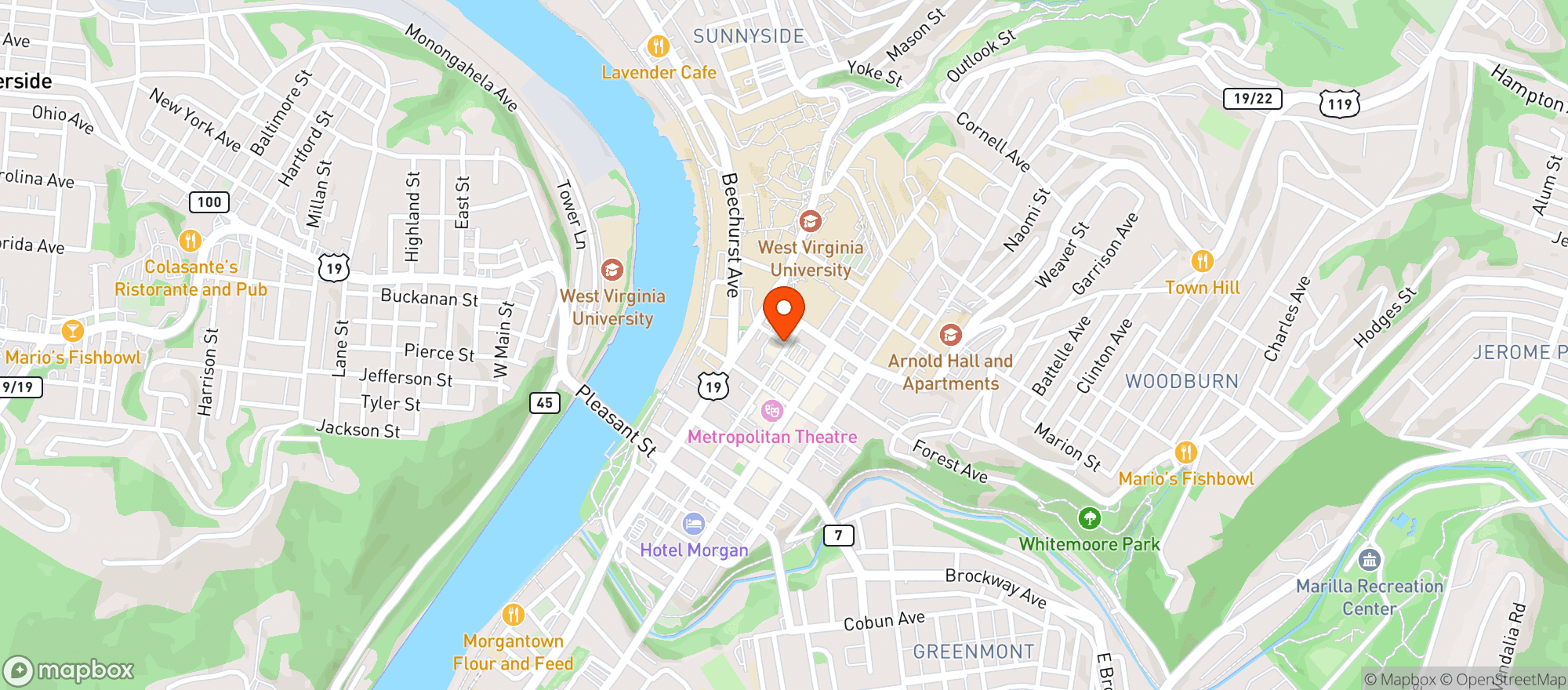 Map showing ESCOBARS