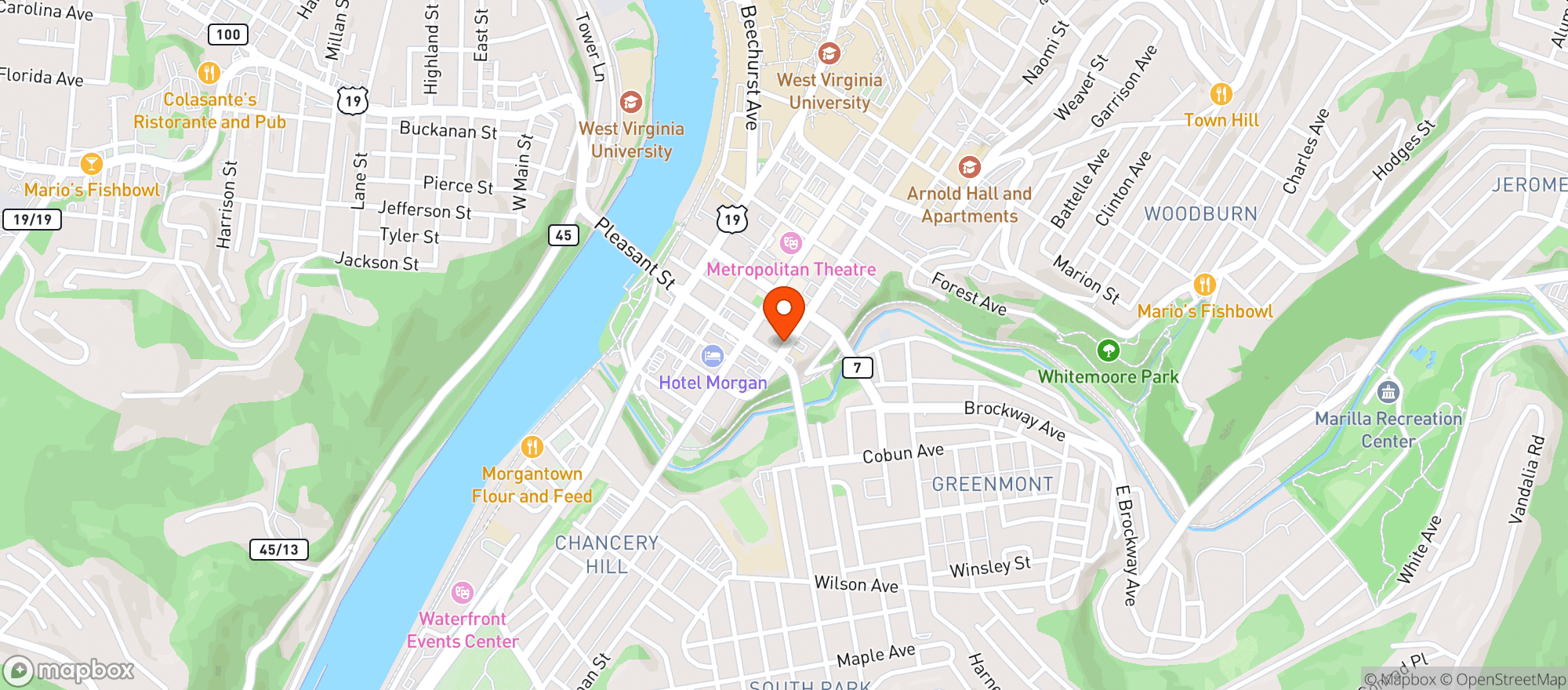 Map showing Apothecary