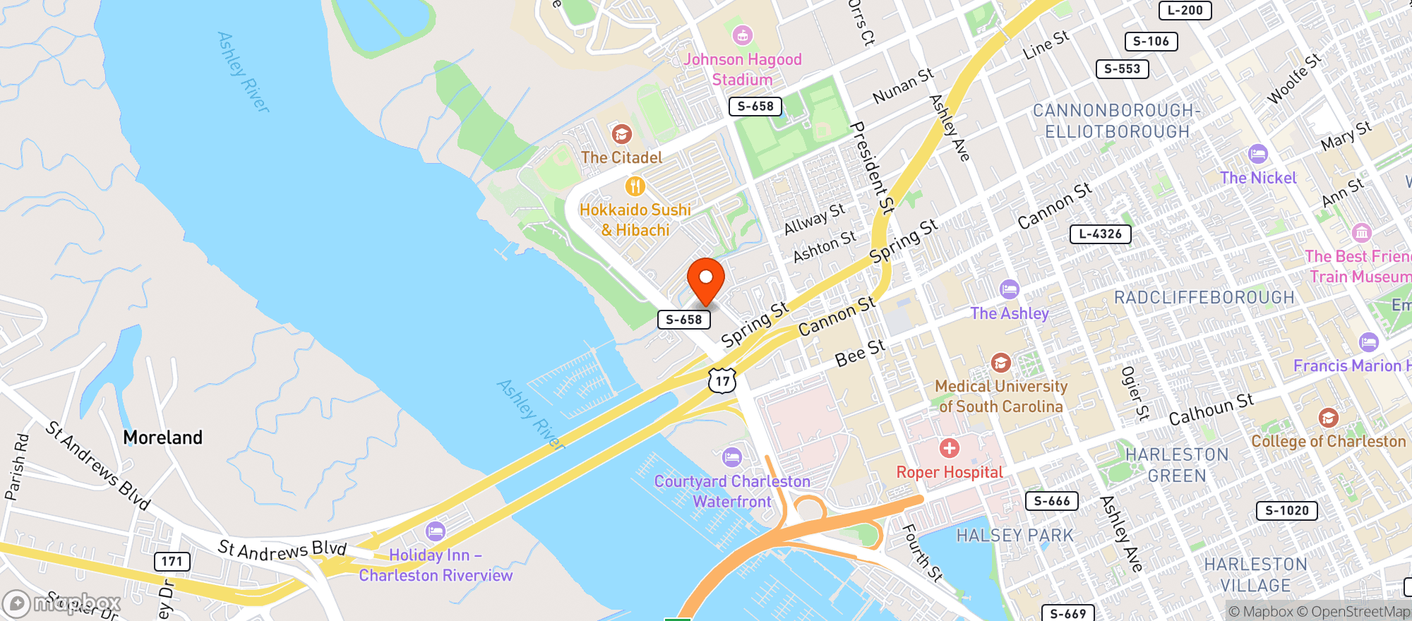 Map showing Publix
