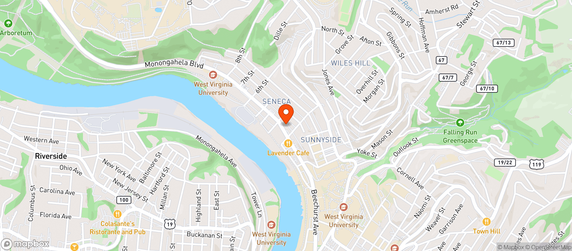 Map showing Ashebrooke Liq Outlet